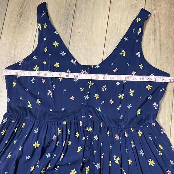Torrid Maxi Challis Navy Blue Floral Dress Size 3X - Picture 12 of 13